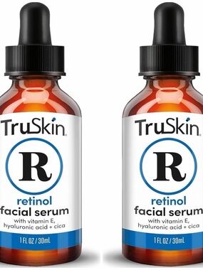 {Lot of 2} TruSkin RETINOL Facial Serum 1 fl oz (30 ml) ea ~ New in Box Sealed